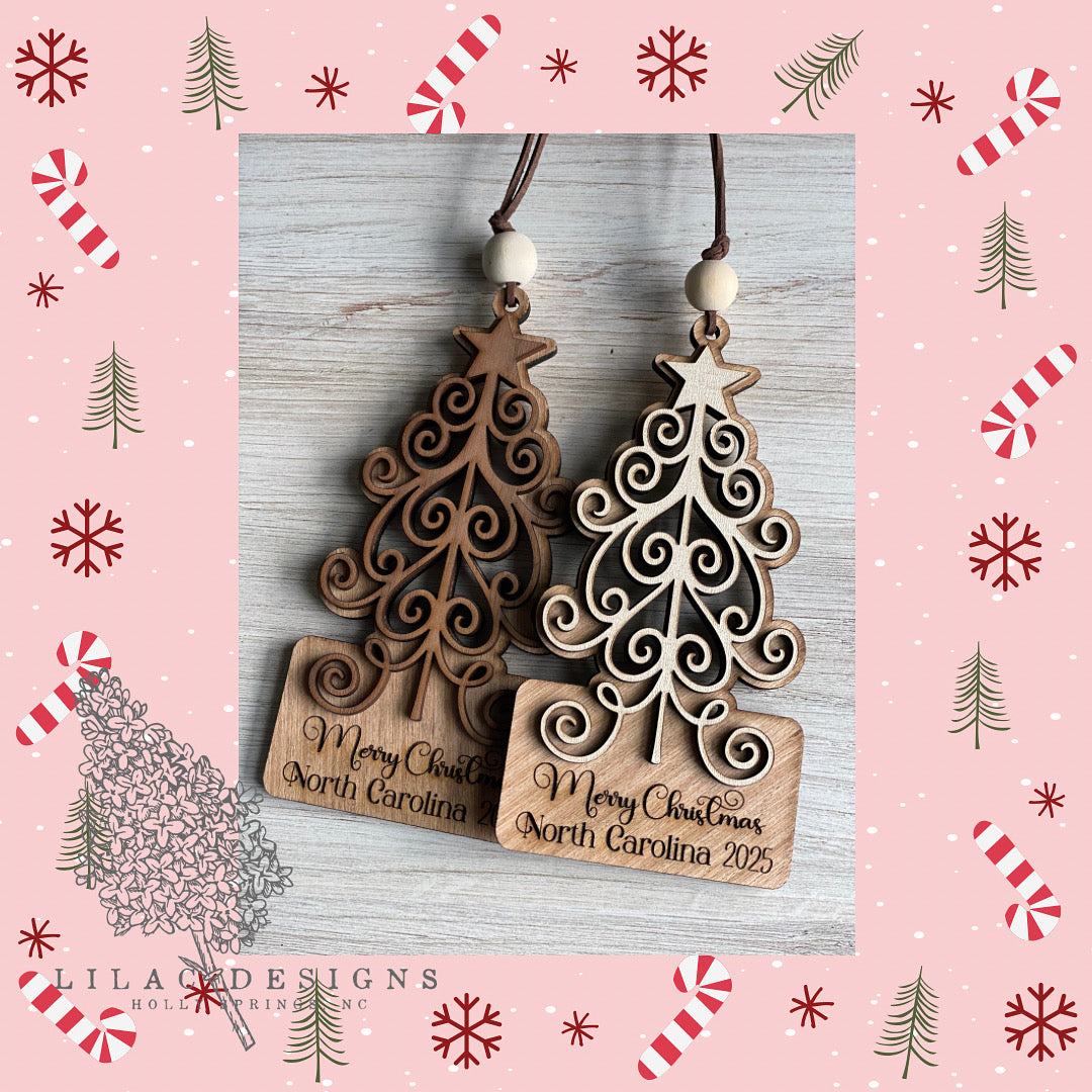 Swirly Tree Ornament