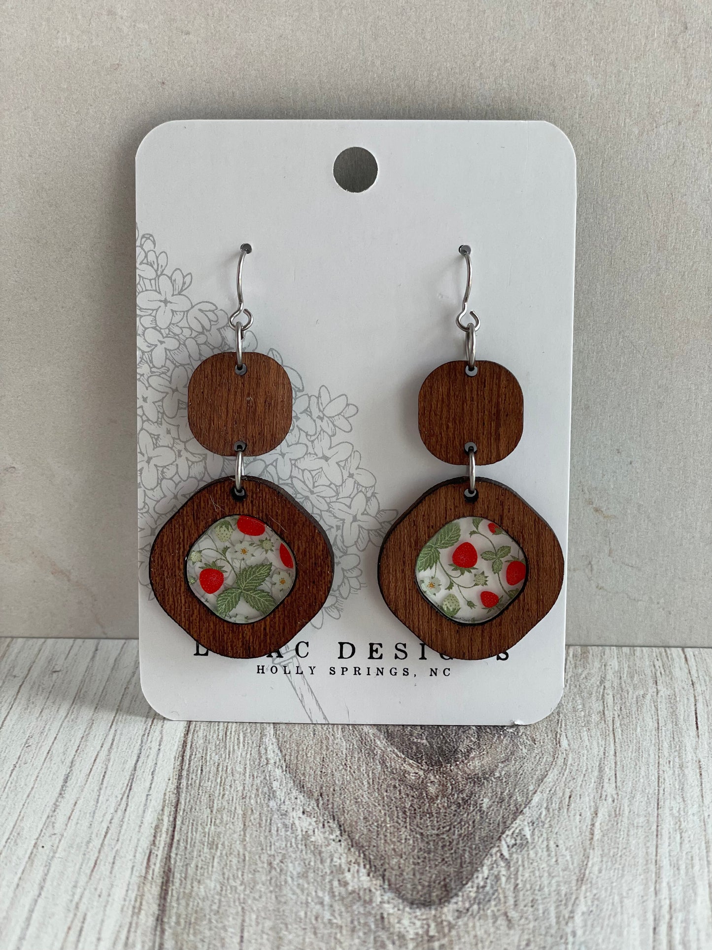 Strawberry inlay dangles
