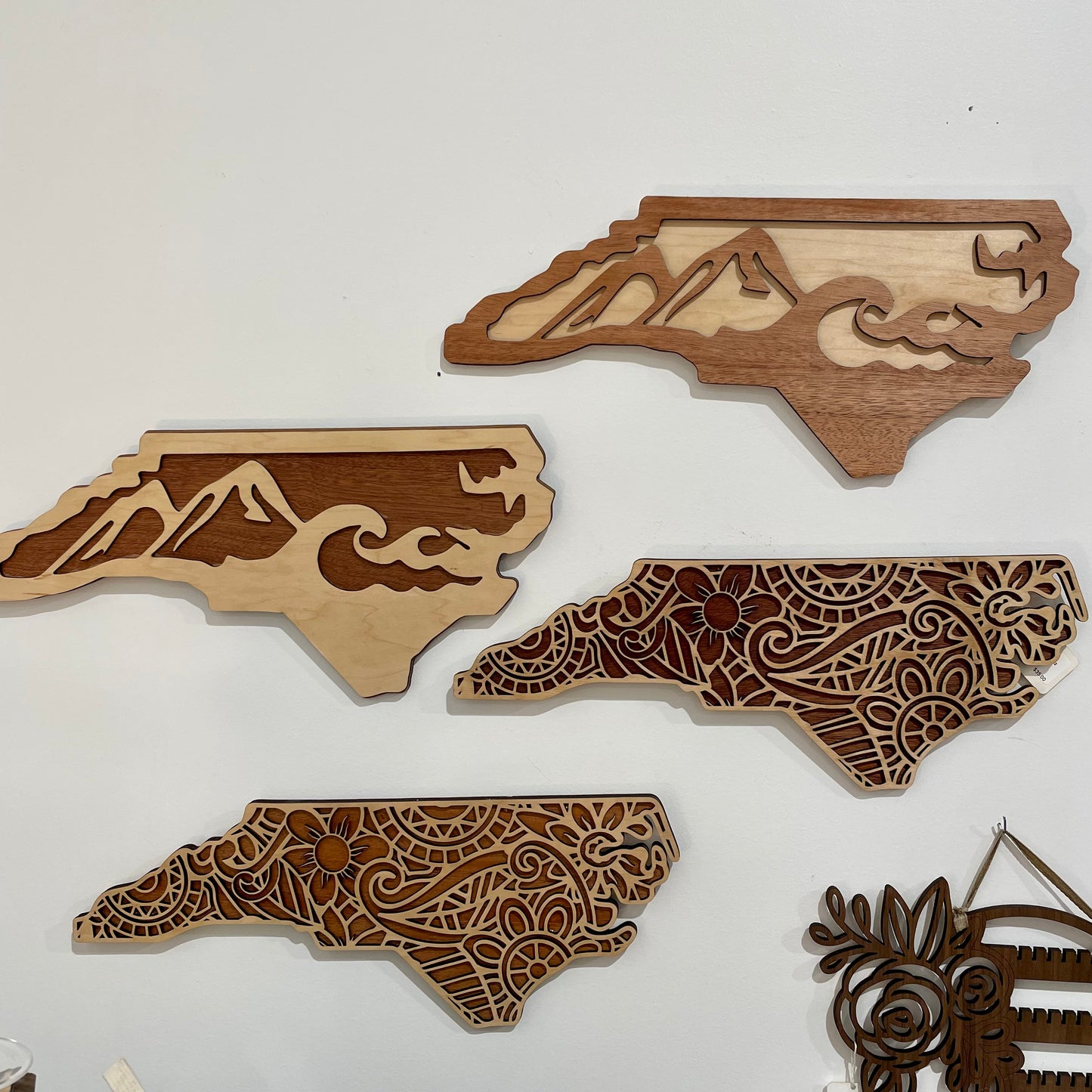 North Carolina Mountain/Wave 18" Sign