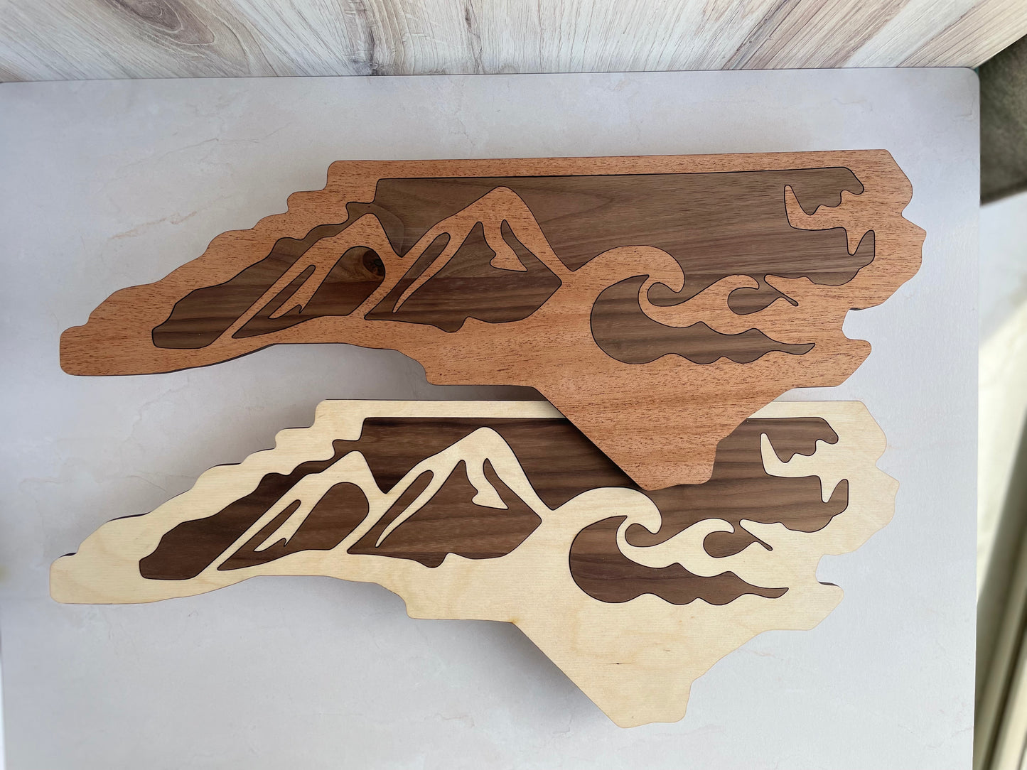 North Carolina Mountain/Wave 18" Sign
