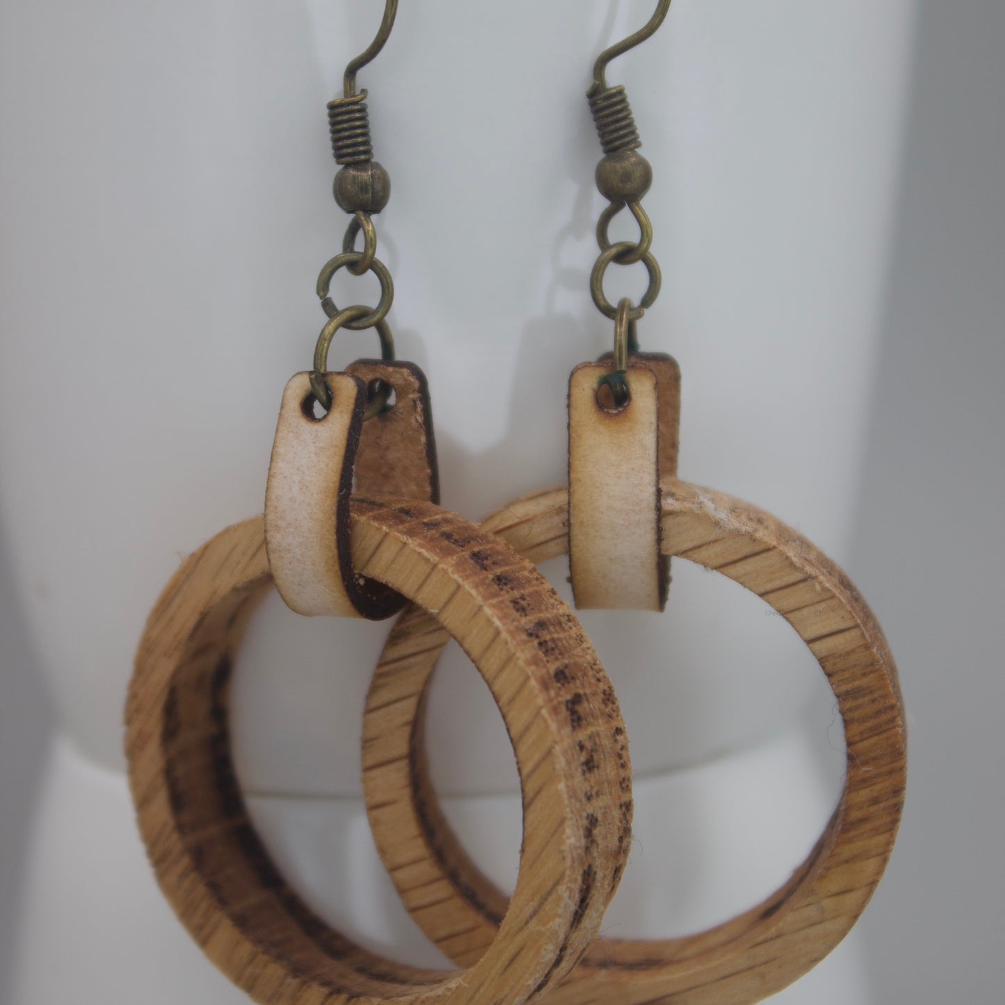 Oak & Leather, Laser Cut Dangle Earring