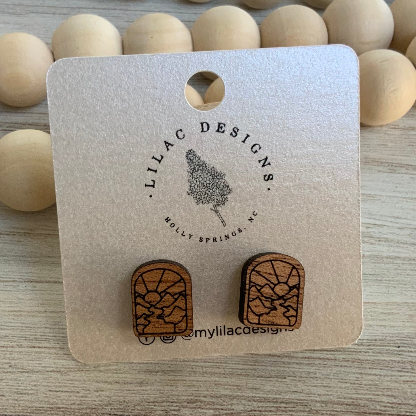 Mountain/Sunrise Post Earring