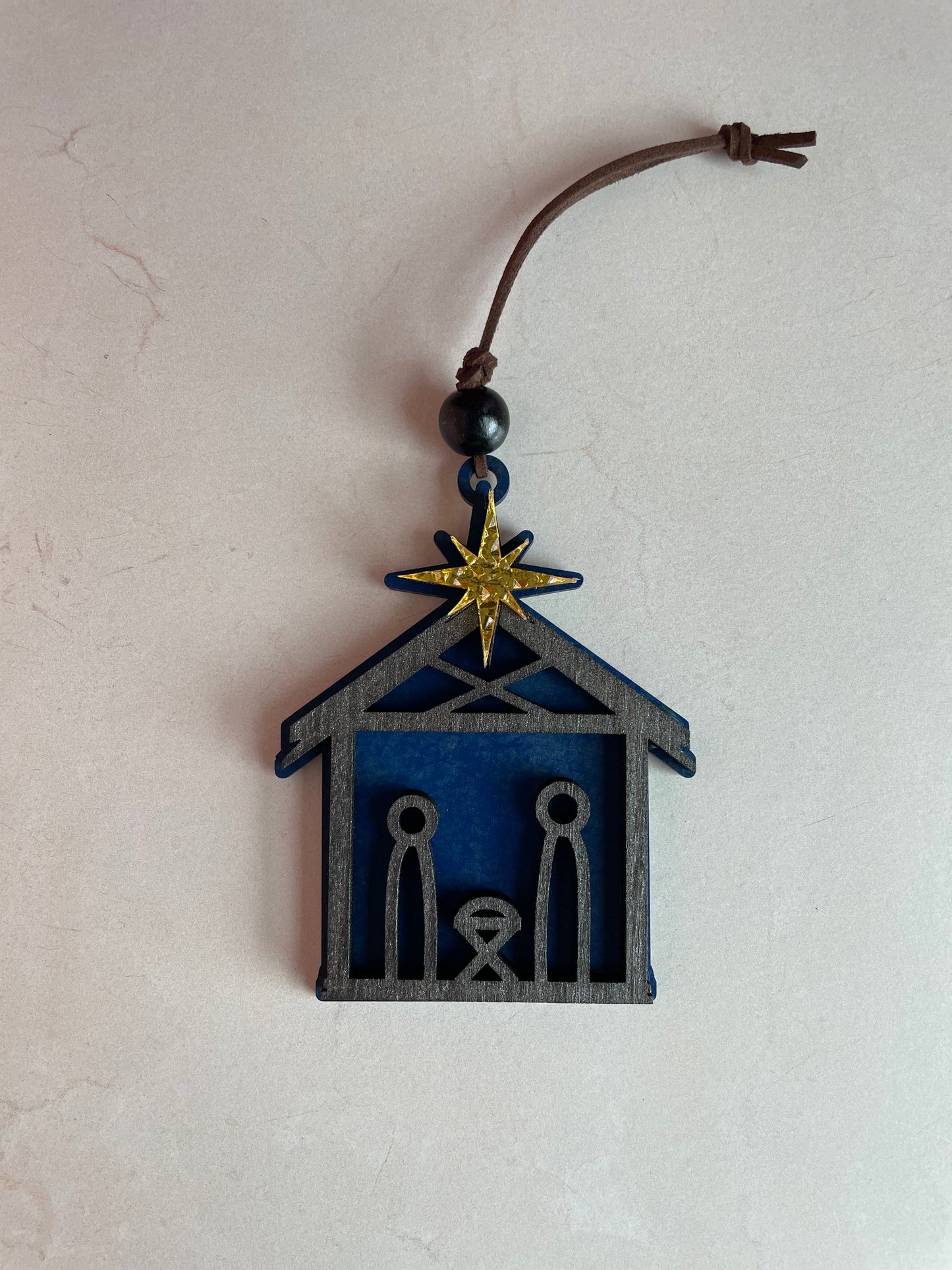 Rustic Nativity Ornament