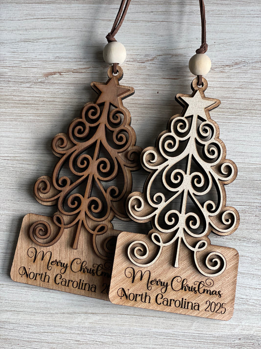 Swirly Tree Ornament