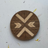 Wood Inlay (Quilt Design) Coaster Set