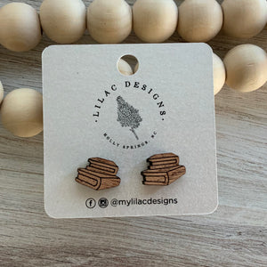 Stack of Books Post Earring